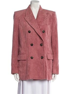 Love Tree Dusty Rose Corduroy Double-Breasted Blazer